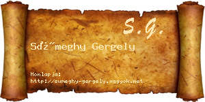 Sümeghy Gergely névjegykártya