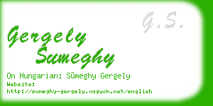 gergely sumeghy business card
